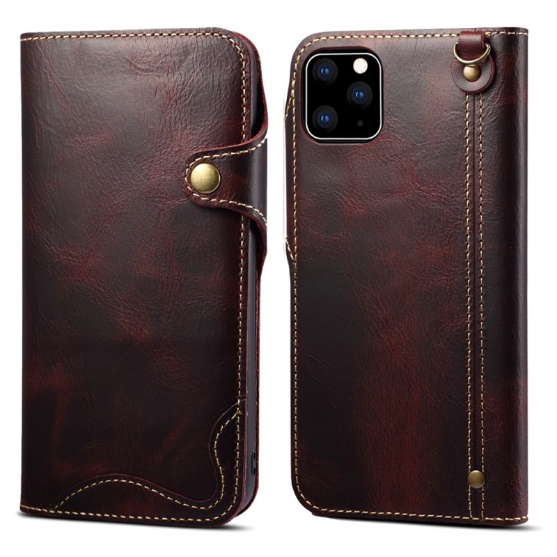 Multiple Card Slots Luxurious Waxed Finish Wallet Phone Case 